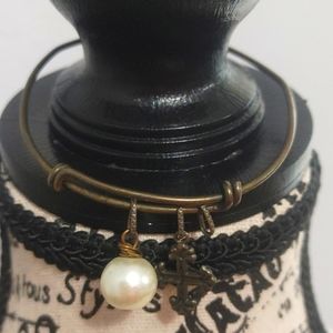 Bead and Cross Bangle
